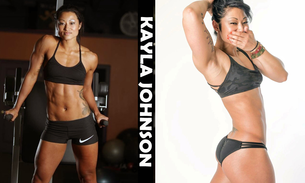 Asian fitness model Kayla Dee Johnson from the United States